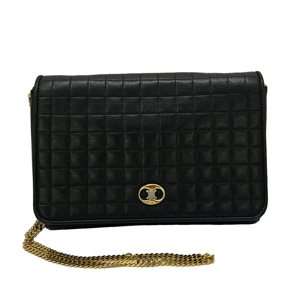 Celine Black Leather Shoulder Bag #329313C67B